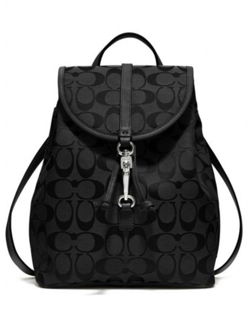 Coach 6613 Signature Mini Backpack Black Jacquard Leather Y2K Vintage
